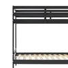 Chic Black Twin Bunk Bed in Solid Wood