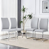 Chic Light Gray Arch Dining Chairs - Set of Four