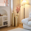 Charming White Metal Vase Trio