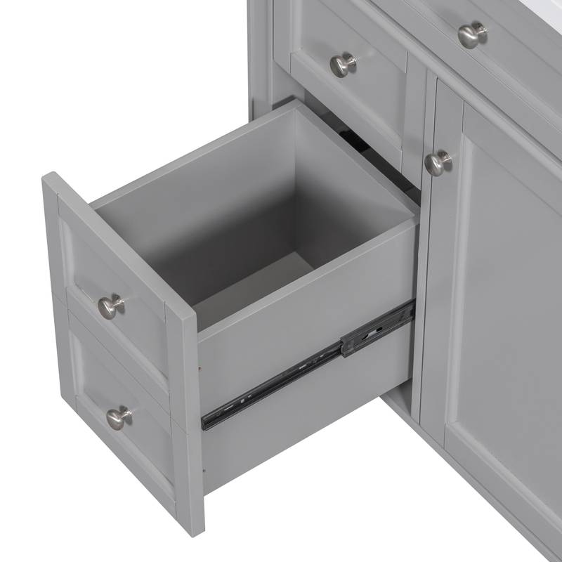 Chic Modern Bathroom Vanity with Stylish Sink and Ample Storage