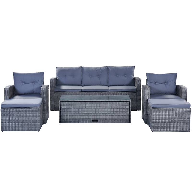 Cozy All-Weather Wicker Outdoor Lounge Set