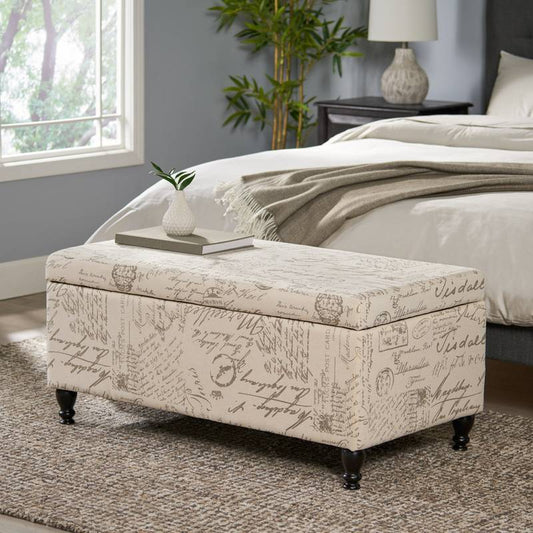 Chic Parisian Storage Ottoman