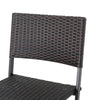 Chic Foldable Wicker Patio Bar Stools - Set of Two