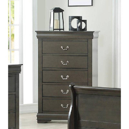 Elegant Dark Gray Louis Philippe Chest