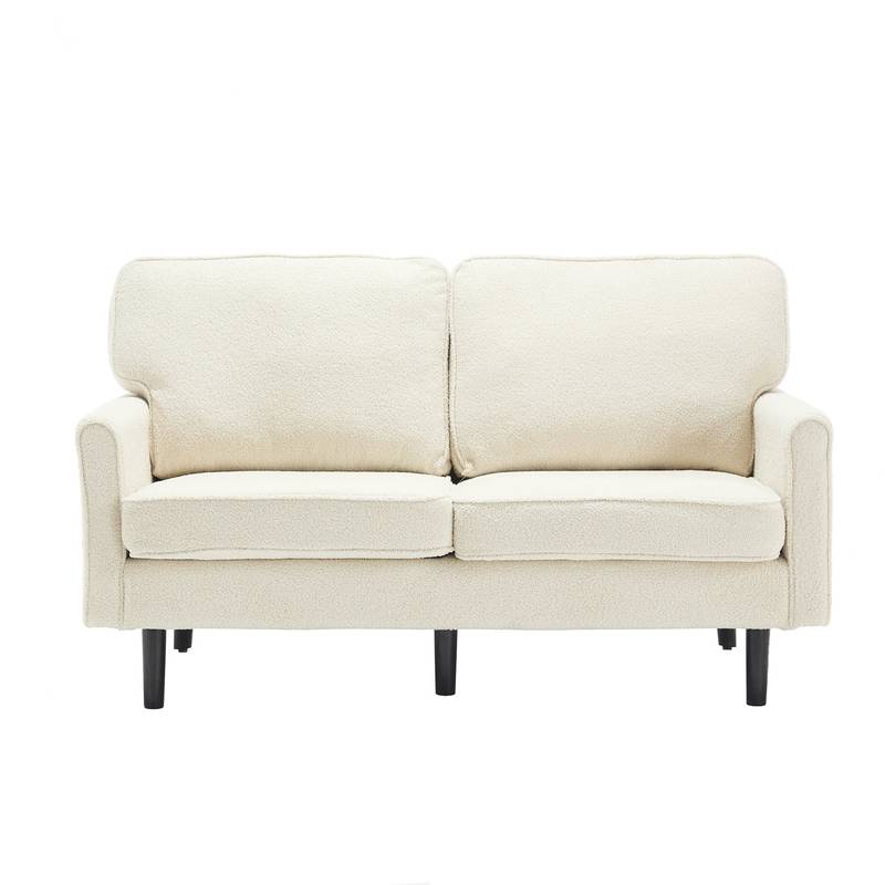 COOLMORE USB Loveseat Sofa - Cozy Mid-Century Style for Any Space