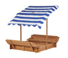Magic Sand Playground with Adjustable Cover and Cozy Benches