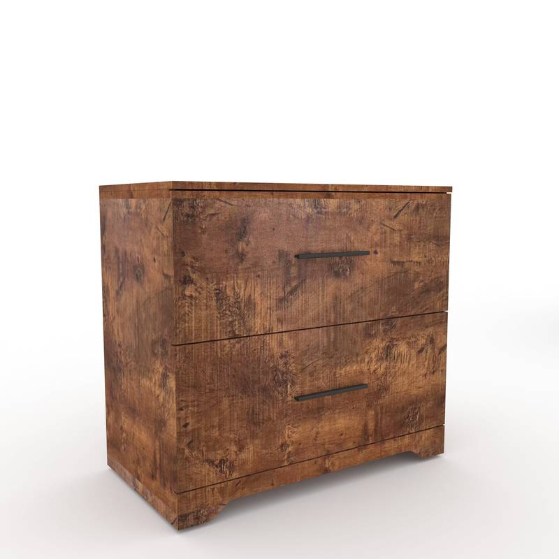 Rustic Walnut Lateral Filing Cabinet