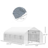 SunnyGro Walk-In Greenhouse - Heavy-Duty Tunnel with Roll-Up Windows