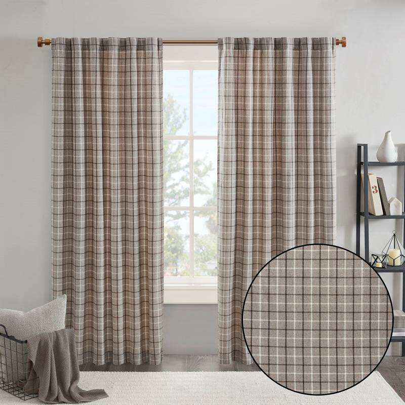 Cozy Plaid Curtain Panel