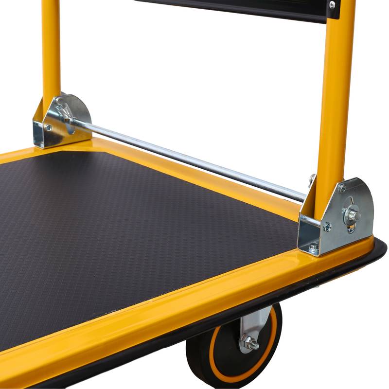 Versatile Heavy-Duty Folding Dolly in Black and Yellow