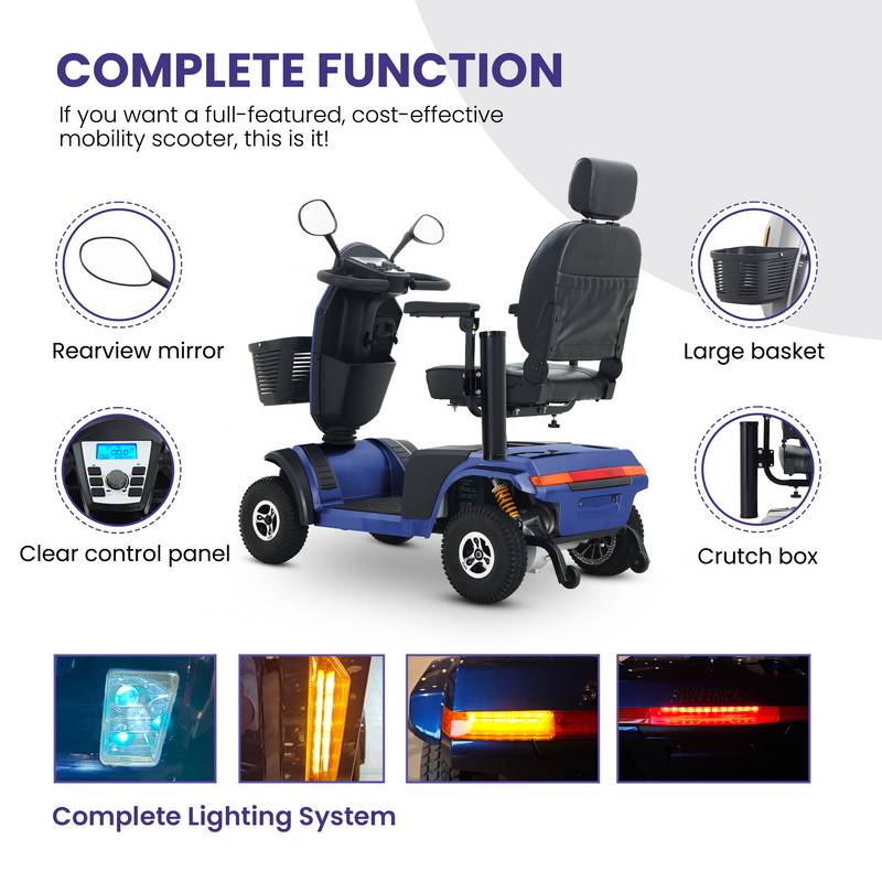 Blue Power Mobility Scooter