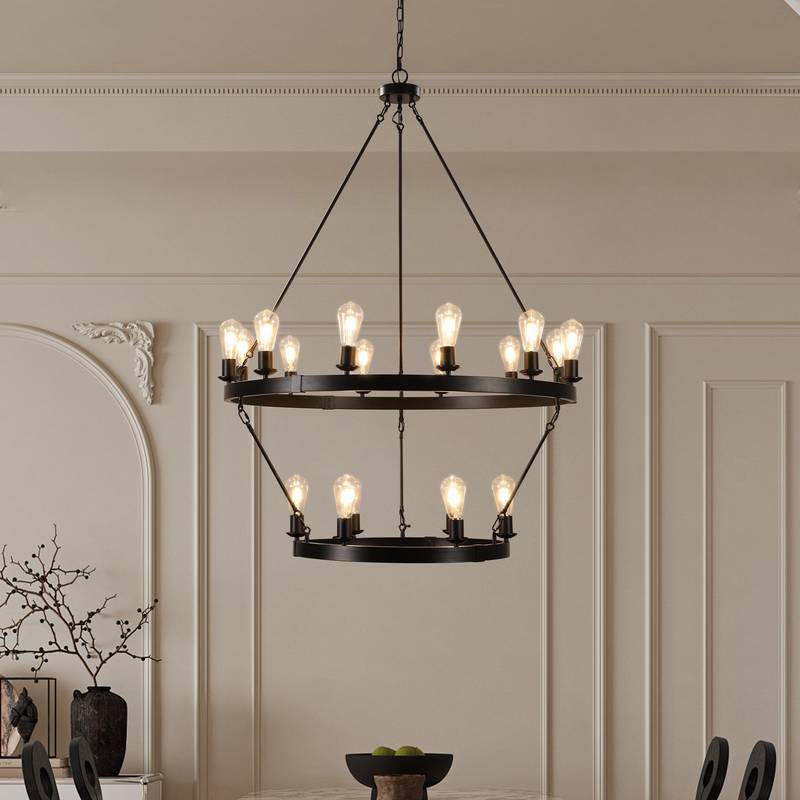 Vintage Charm Double-Tier Chandelier
