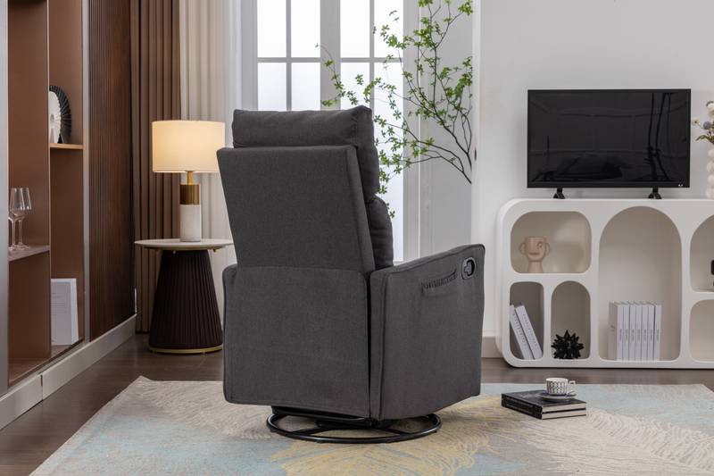 Cozy Glider Rocker Chair - Dark Gray