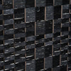 Chic Black Wicker Room Divider