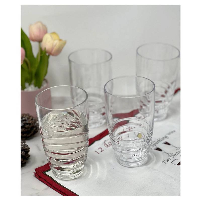 Swirl Style Acrylic Drinking Glass Set