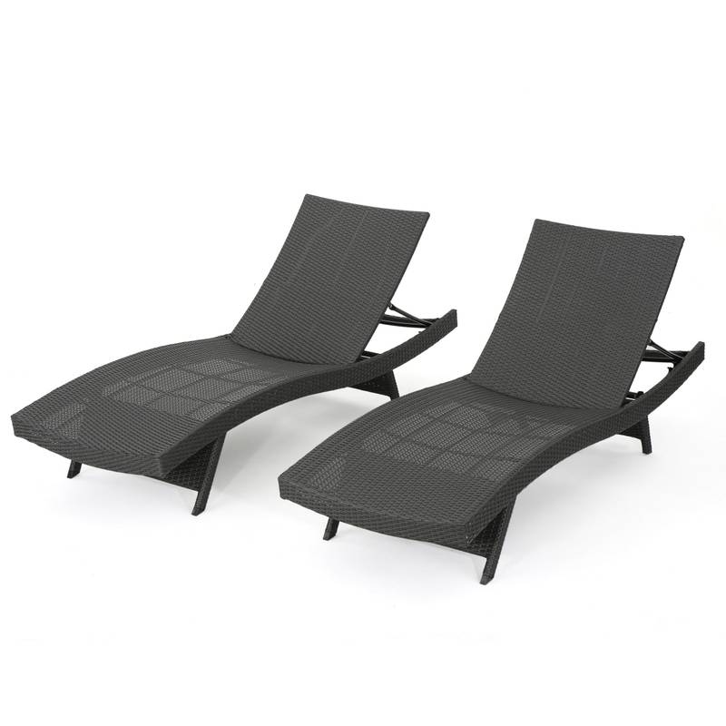Salem Wicker Chaise Lounge Duo