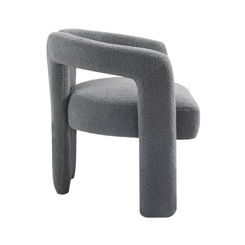 Cozy Grey Teddy Dining Chair