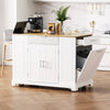 Chic Kitchen Island with Hidden Trash & Storage Solutions