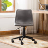 Swivel Style Faux Leather Office Chair in Antique Gray