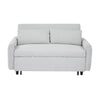 Light Blue Sleeper Sofa with USB Ports and Pillows