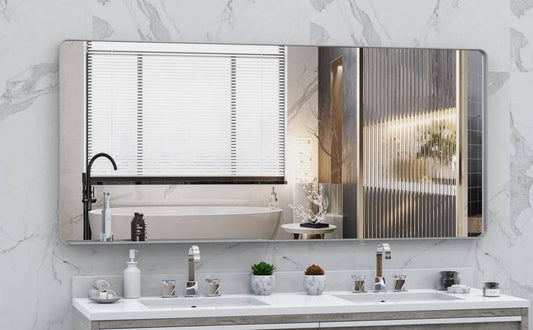 Stylish Full-Length Wall Mirror with Removable Tray