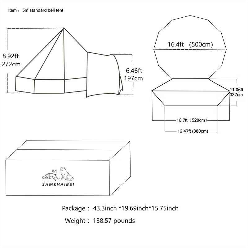 Sam & Haibei Cozy Canvas Glamping Tent