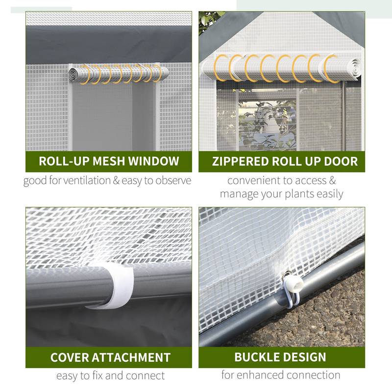 SunnyGrow Walk-In Greenhouse - Your Outdoor Plant Paradise