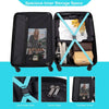 Turquoise Travel Trio: Lightweight Spinner Luggage with Hooks & TSA Lock