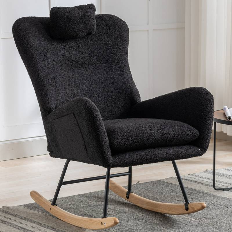 Cozy Teddy Rocking Chair with Pocket