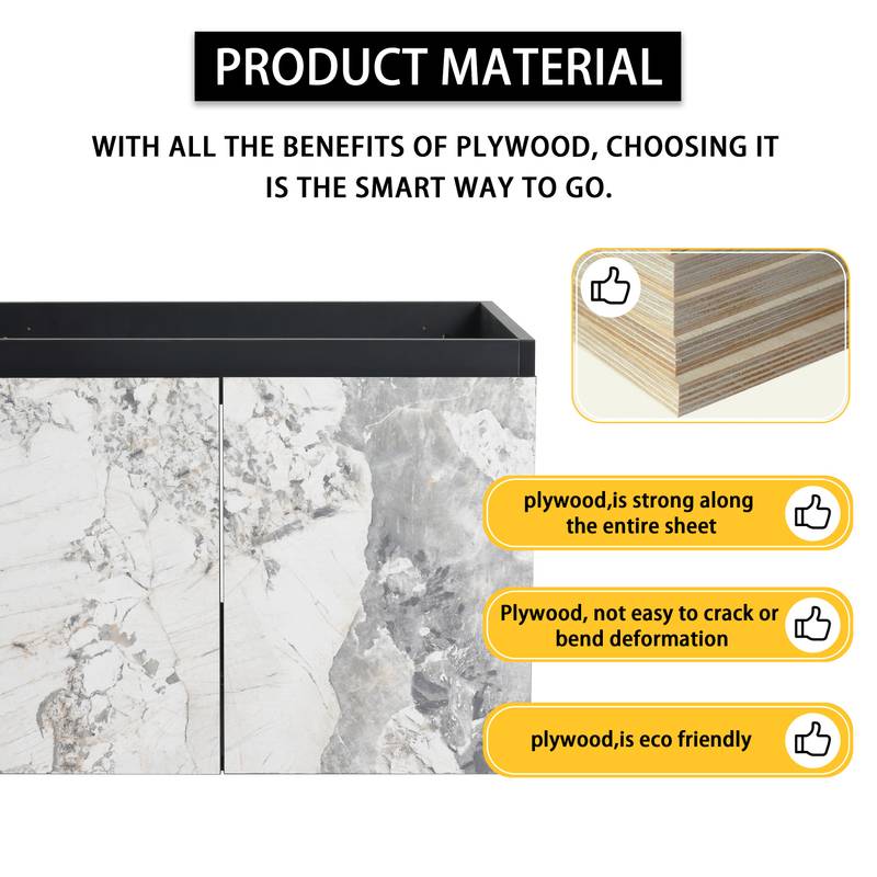 Stylish Bathroom Cabinet Door Panel for 24-Inch Vanities