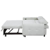 Light Blue Sleeper Sofa with USB Ports and Pillows