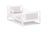 Cozy Convertible Toddler Bed in White & Gray