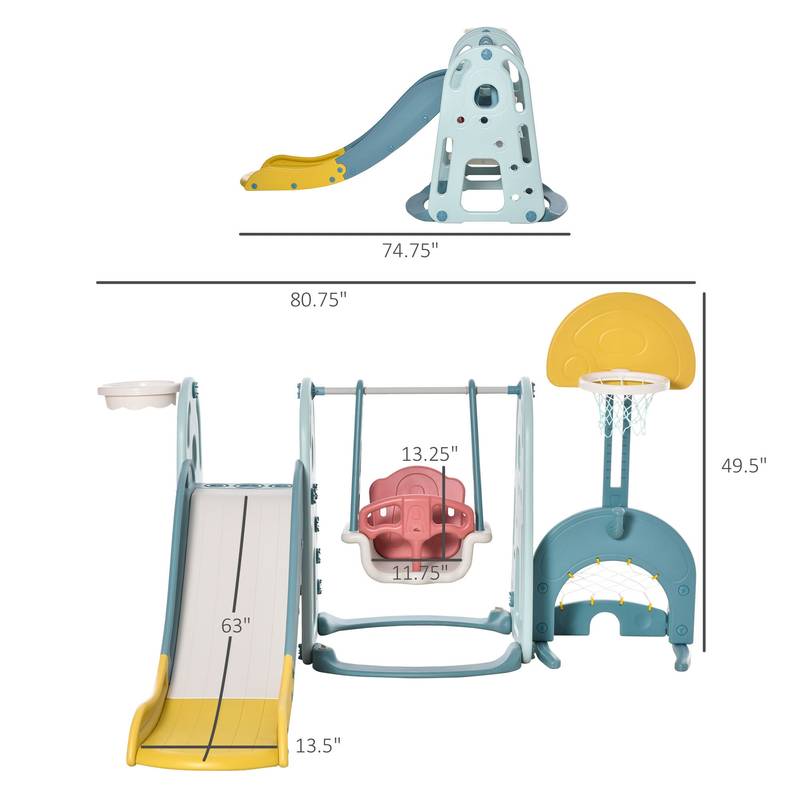 Fun & Safe Toddler Playset: Slide, Swing & Shoot!