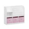 Whimsical Kids' Bookcase with Fun Fabric Drawers
