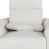 Cozy Beige Swivel Rocker Recliner with Pillows