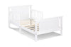 Cozy Convertible Toddler Bed in White & Gray