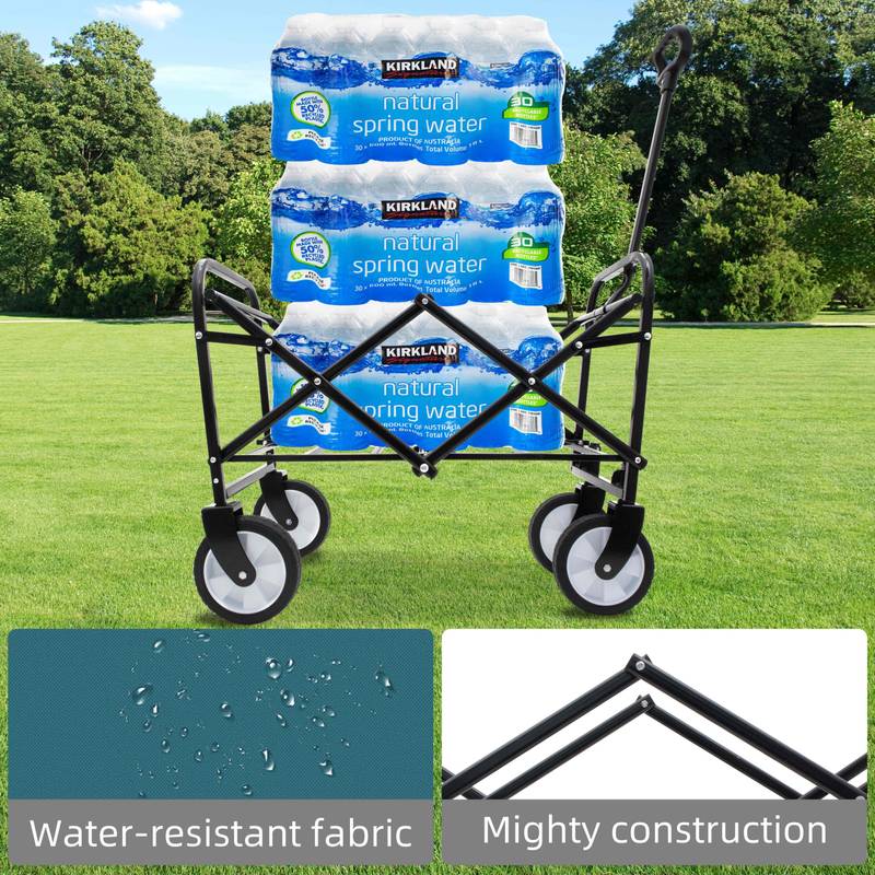 Cyan Collapsible Utility Wagon with Liners