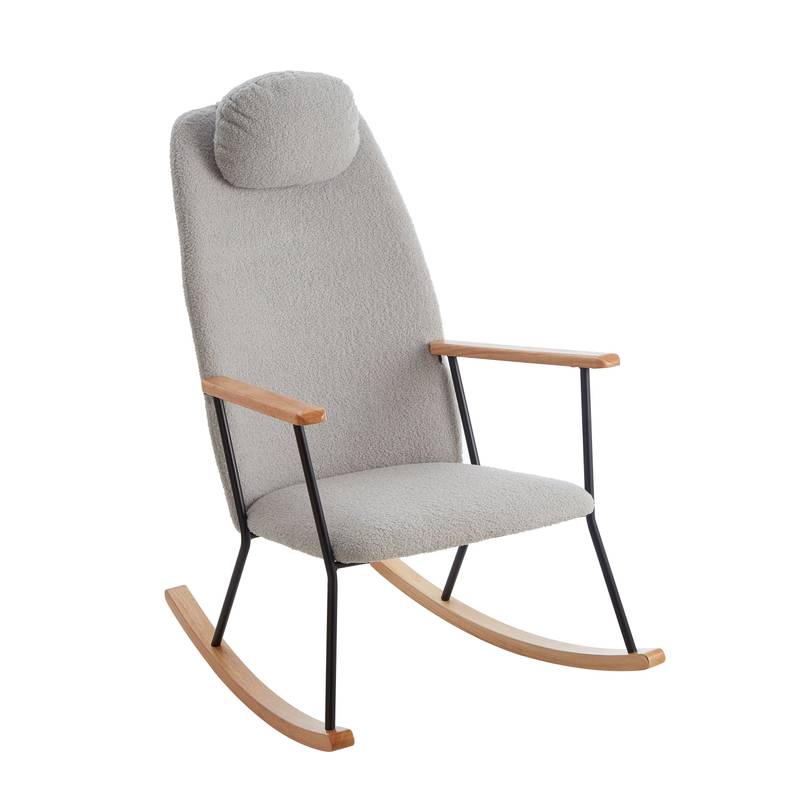 Cozy Rocking Chair with Adjustable Headrest