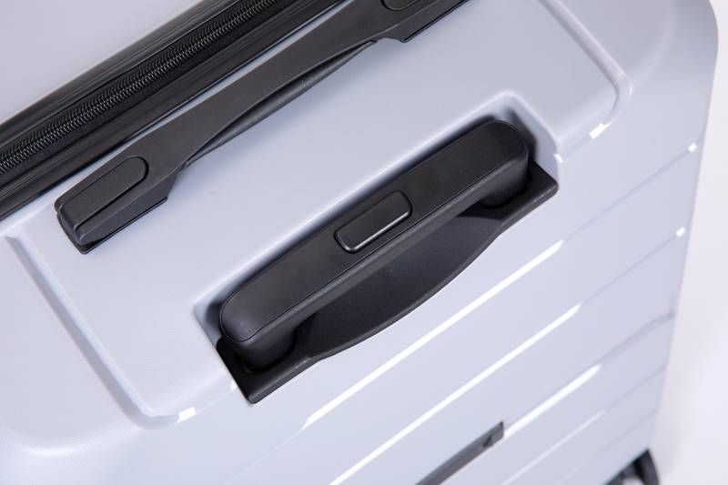 “Silver Spinner Suitcase Trio with TSA Lock”