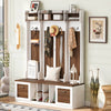 Versatile Entryway Bench with Coat Rack and Storage
