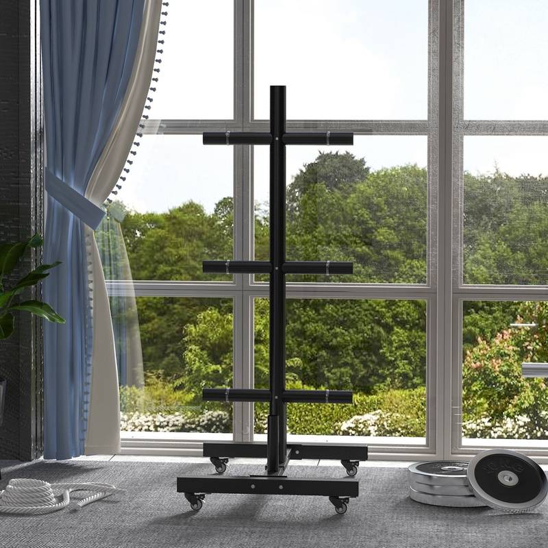 Soozier Elite Plate Storage Rack with Wheels