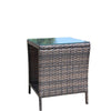 Chic Glass-Top Patio Coffee Table