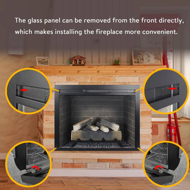 Cozy Glow Infrared Fireplace Insert with Touch Control