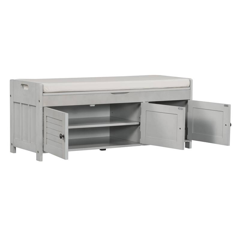 Cozy Curved Storage Bench with Hidden Space
