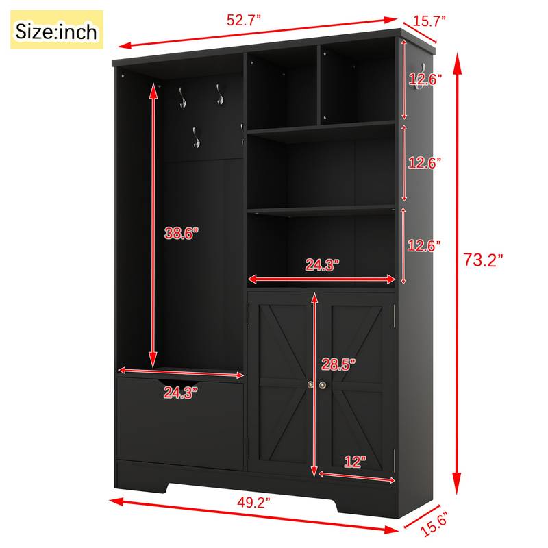 Chic Hallway Organizer with Bench and Storage