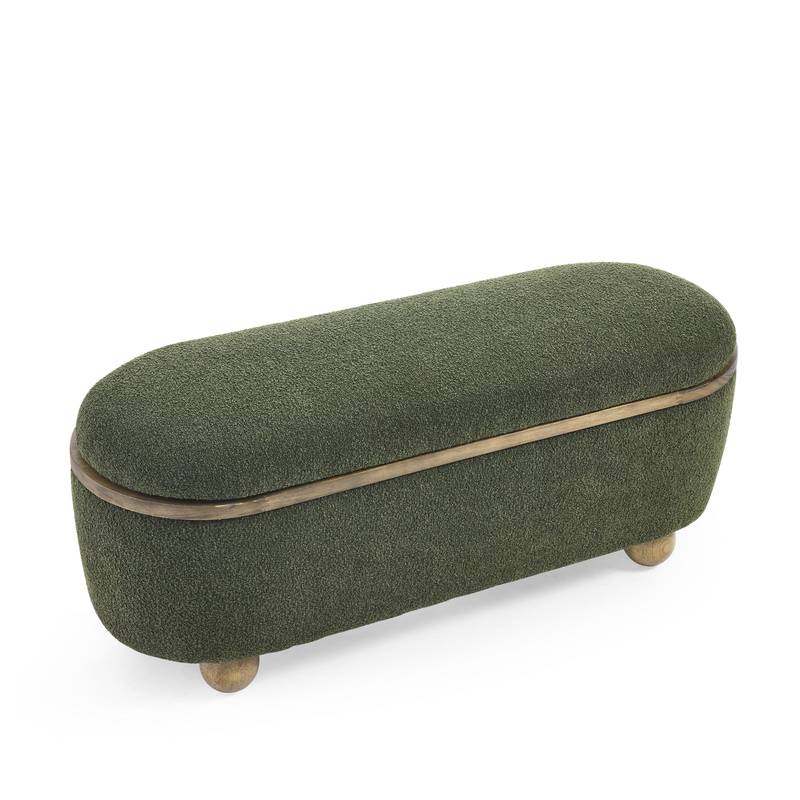 Cozy Green Storage Bench