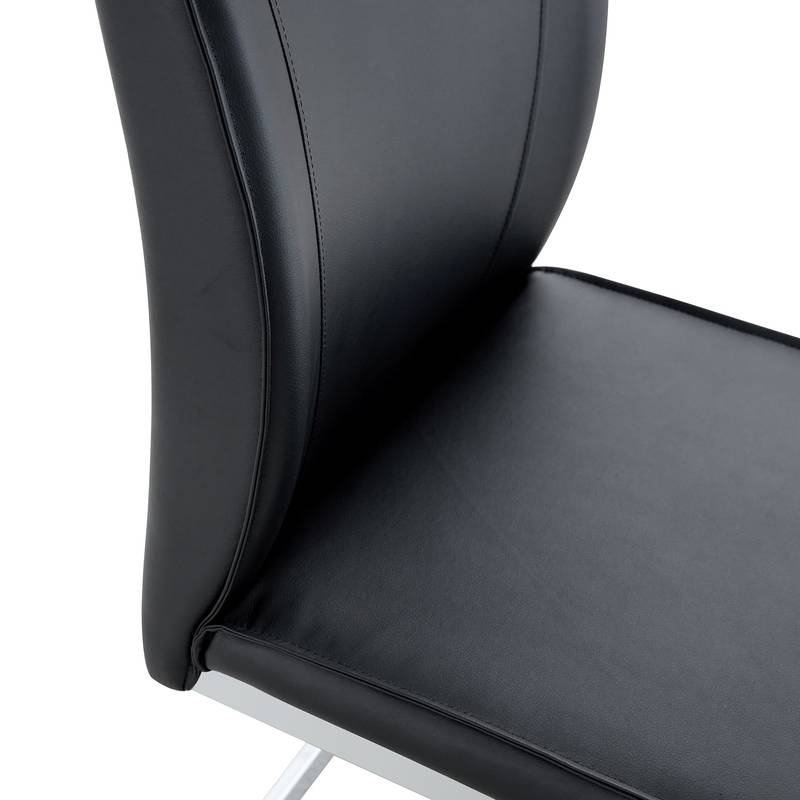 Chic Black Arch Dining Chairs - Set of Two