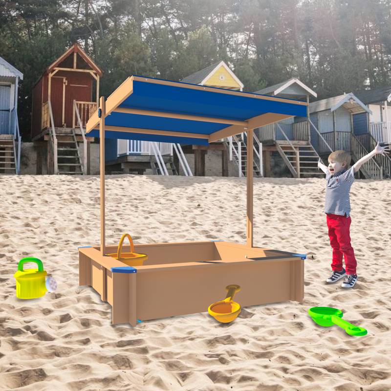 Sunny Days Sandbox with Adjustable Canopy