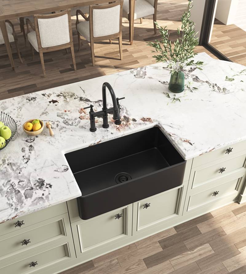 Charming White Farmhouse Apron Sink