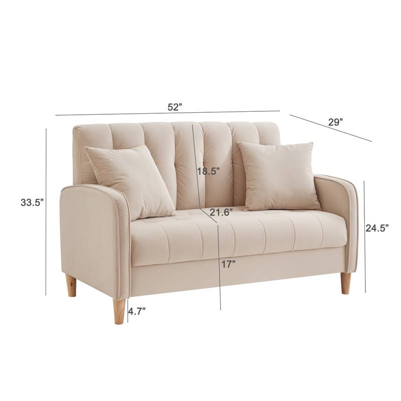 Chic Velvet Loveseat for Cozy Spaces